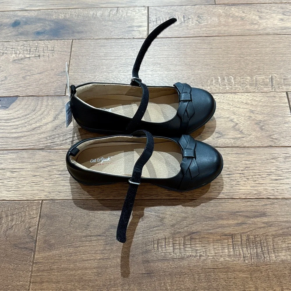 Cat & Jack Girls Black Ballet Flats - NWT - Size 1 - Grow With You